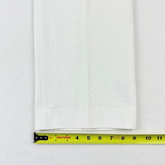 Stafford Men's Flat Front Classic Side Buckle Lined Blend White Pants 42x30 NWT - Picture 10 of 11